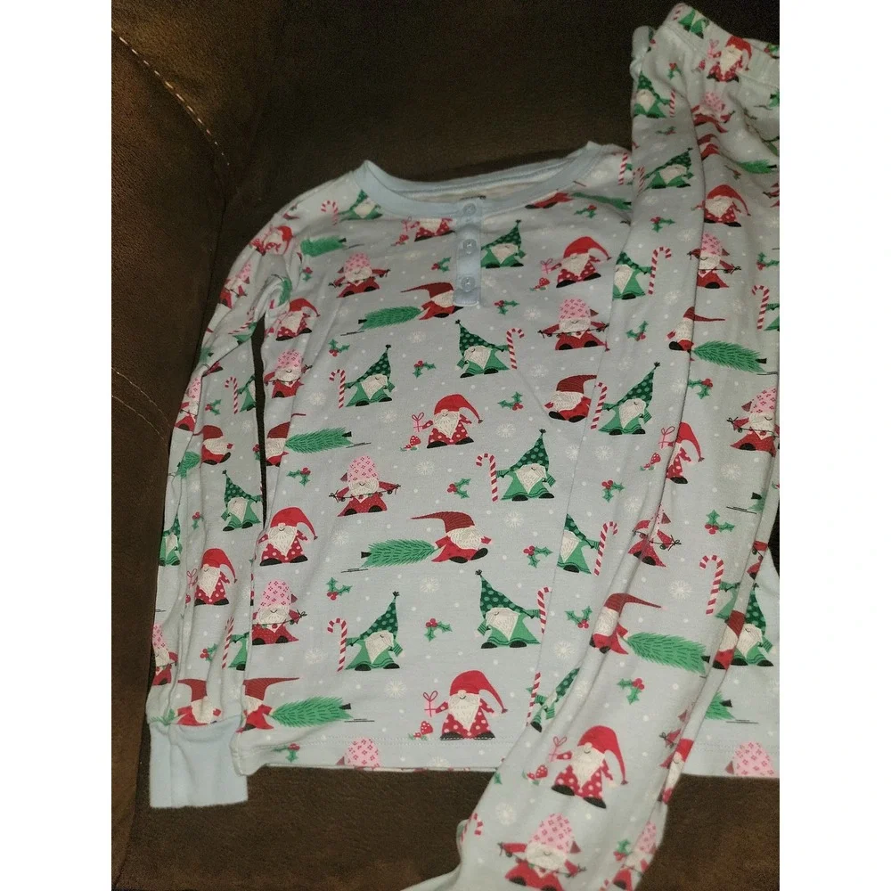 Gymboree gnome holiday Christmas pajamas size 10‎ sleep